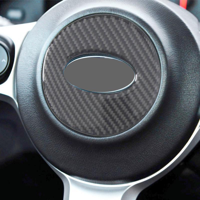 Carbon Fiber Car Steering Wheel Decorative Cover Trim Strips Decal Sticker For Subaru BRZ For Toyota 86 Car Interior