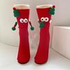 Novelty 3D Designs Christmas Socks Big Eyes Cartoon Cartoon Socks Cute Middle Tube Socks Party