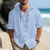 Men's Casual Zip-Up Hooded Sweatshirt Lightweight Cotton Autumn Tops Breathable Outdoor Wear Male Fashion Pullover for Travel
