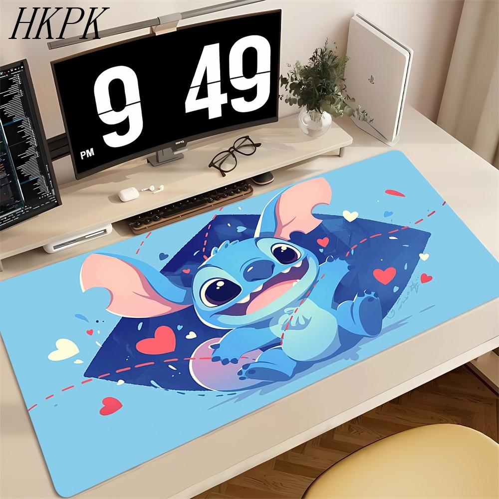 Anime Stitch Large Mouse Pad Home Computer Cartoon Gaming Accessories Keyboard Mousepad Laptop Kawaii Forest Desk Mat Xcm