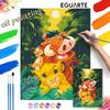 disney the lion king simba timon pumbaa digital oil painting hand painting kit diy home decoration