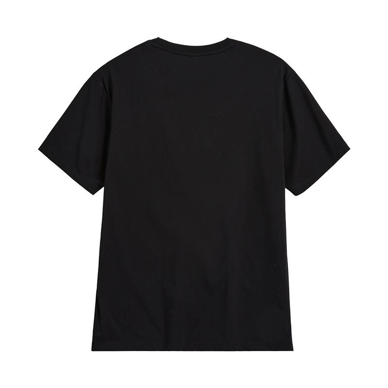 Li-Ning Loose Comfortable Casual Round Neck Short Sleeve T-Shirt Unisex Tops Black AHSVA73-1