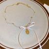 Dopamine Pearl Necklace: Retro Court Style Versatile Clavicle Chain for Women