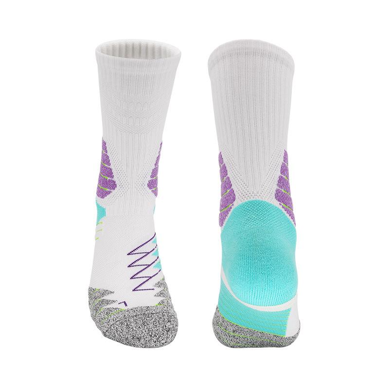 Actual Combat Medium Tube Basketball Socks Men'S Sports Socks Non-Slip Breathable Towel High-Top Men'S And Women'S Running Cotton Socks Men'S