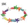 Cute Starfish Shell Bracelet Summer Beach Bracelet, Bohemian Sea Turtle Braided Handmade Woven Flexible Rope for Travel String Wristband, Adjustable