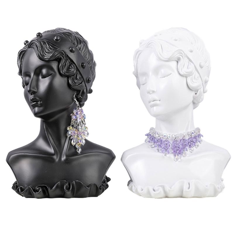 Elegant Jewelry Presentation Stand Mannequin Shaped Earrings and Rings Display Rack Accessory Presentation Stand