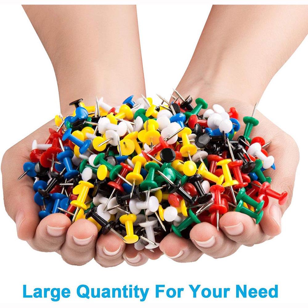 400 Colored Thumb Tacks - Push Pins for Cork, Message, and Photo Boards