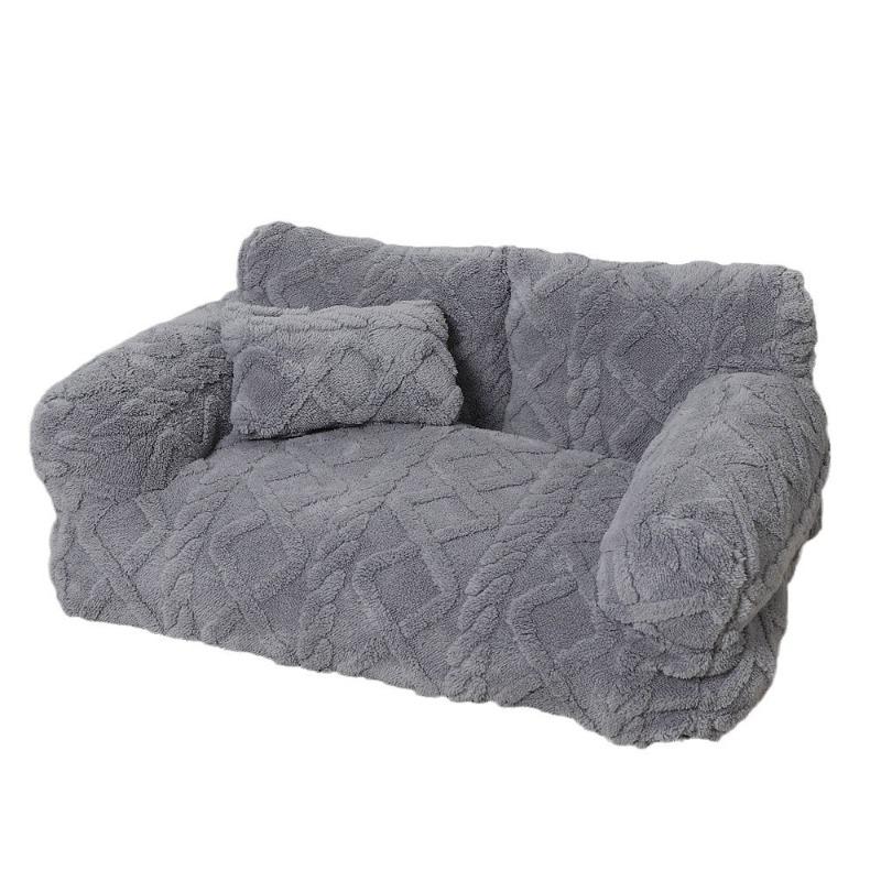 Plush Pet Sofa Bed Winter Warmth Thickened Washable Large Size Universal Pet Supplies