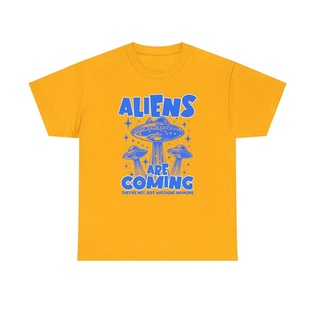 Aliens Are Coming tee | UFO spaceship illustration