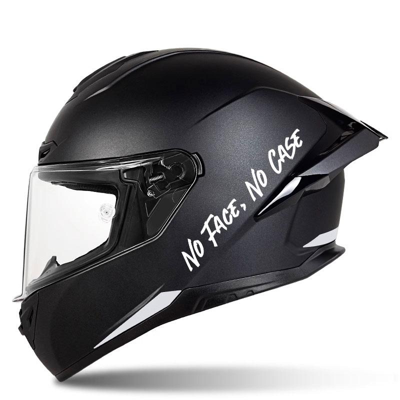 1PC NO FACE NO CASE Motorcycle helmet Stickers Waterproof Bicycle Top Tube Motorbike Fuel Tank Universal Durable Vinyl Decals