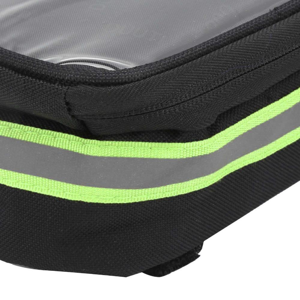 Hook and Loop Straps Bicycle Phone Bag 600D Nylon , TPU Bike Frame Phone Holder  Road Bike Riding