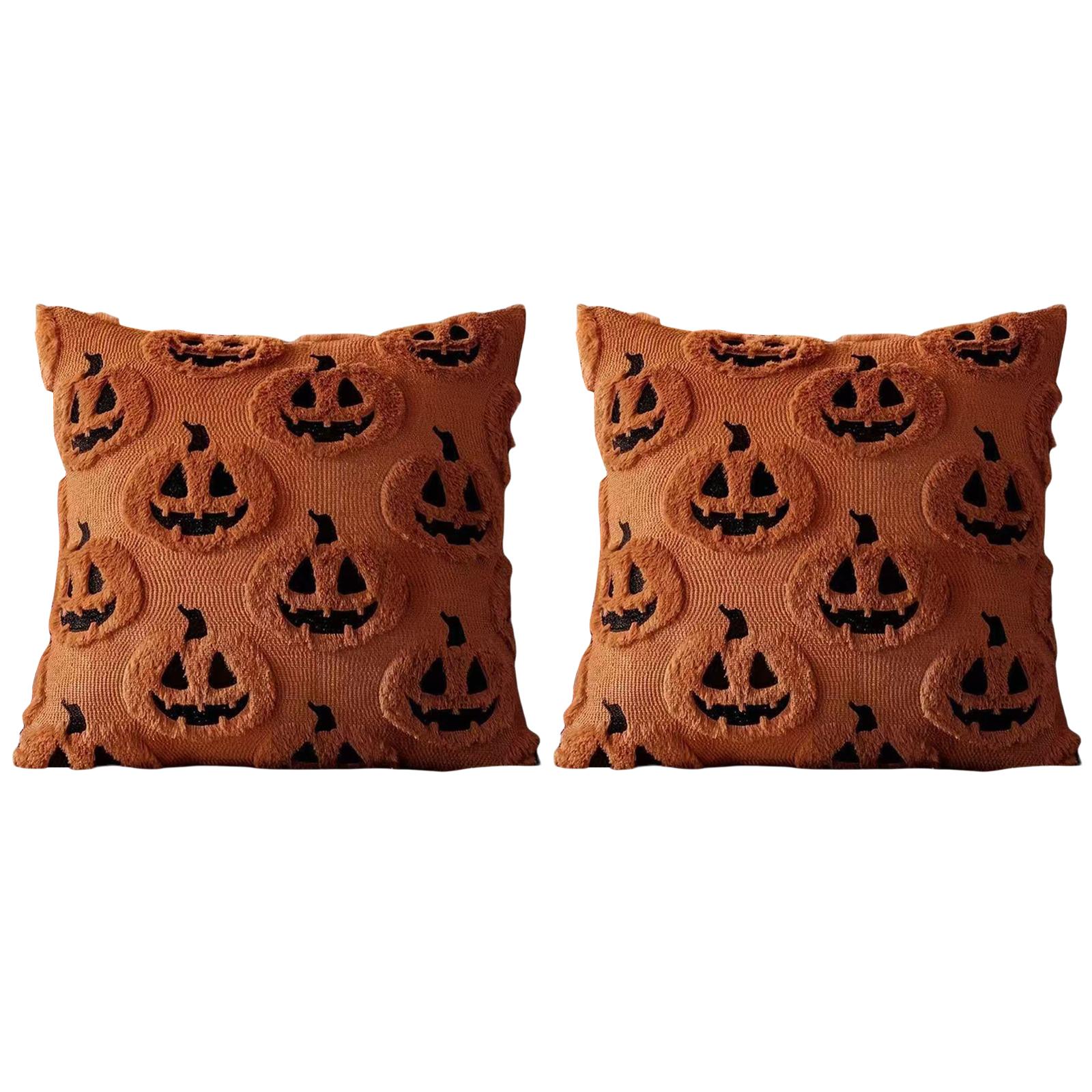 

2Pcs Halloween Funny Face Pumpkin Pillow Covers Soft Pillow Case Fall Decorative Pillowcase for Spooky Season & Cozy Fall Decor