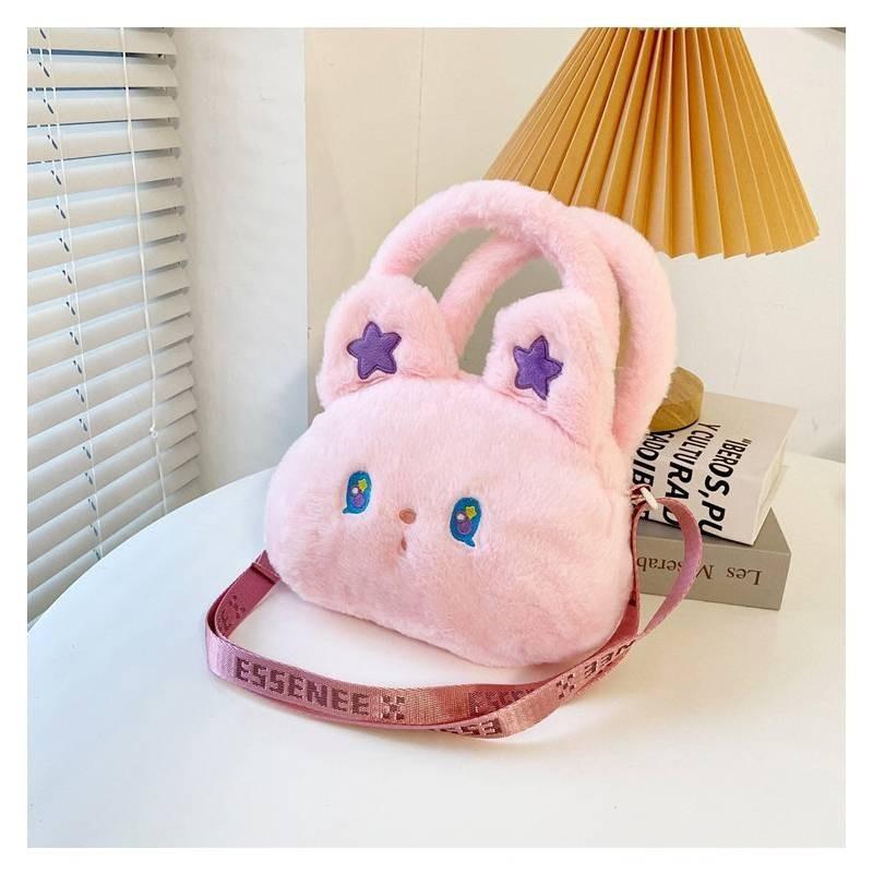Adorable Kids Plush Cat Crossbody Bag Breathable And Durable Polyester Material