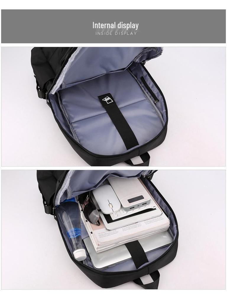 Lässiger Rucksack im koreanischen Stil mit großem Fassungsvermögen für Herren - Multifunktional & Logo bedruckbar