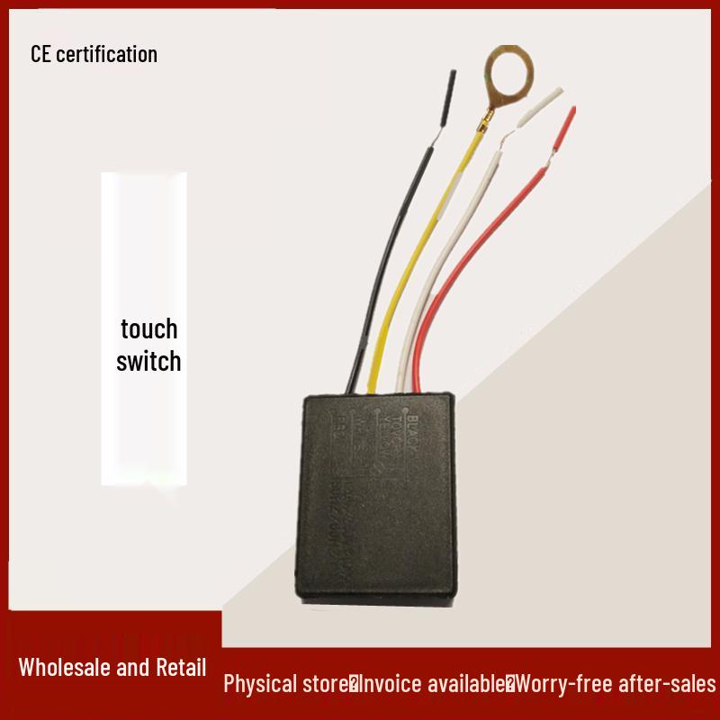 3A Touch-Sensor LED Bedside Lamp, Incandescent Compatible, 220V, Three-Gear, Four-Level Dimming.