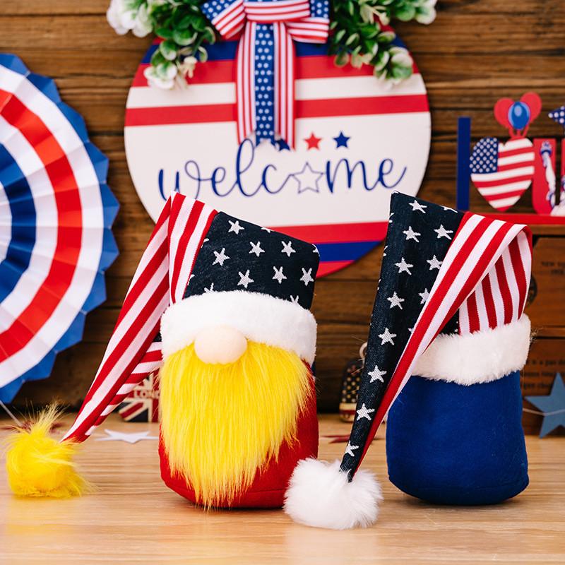 Independence Unique American Day Gnome Decoration Long Hat Doll With No Face For Celebrations Festive