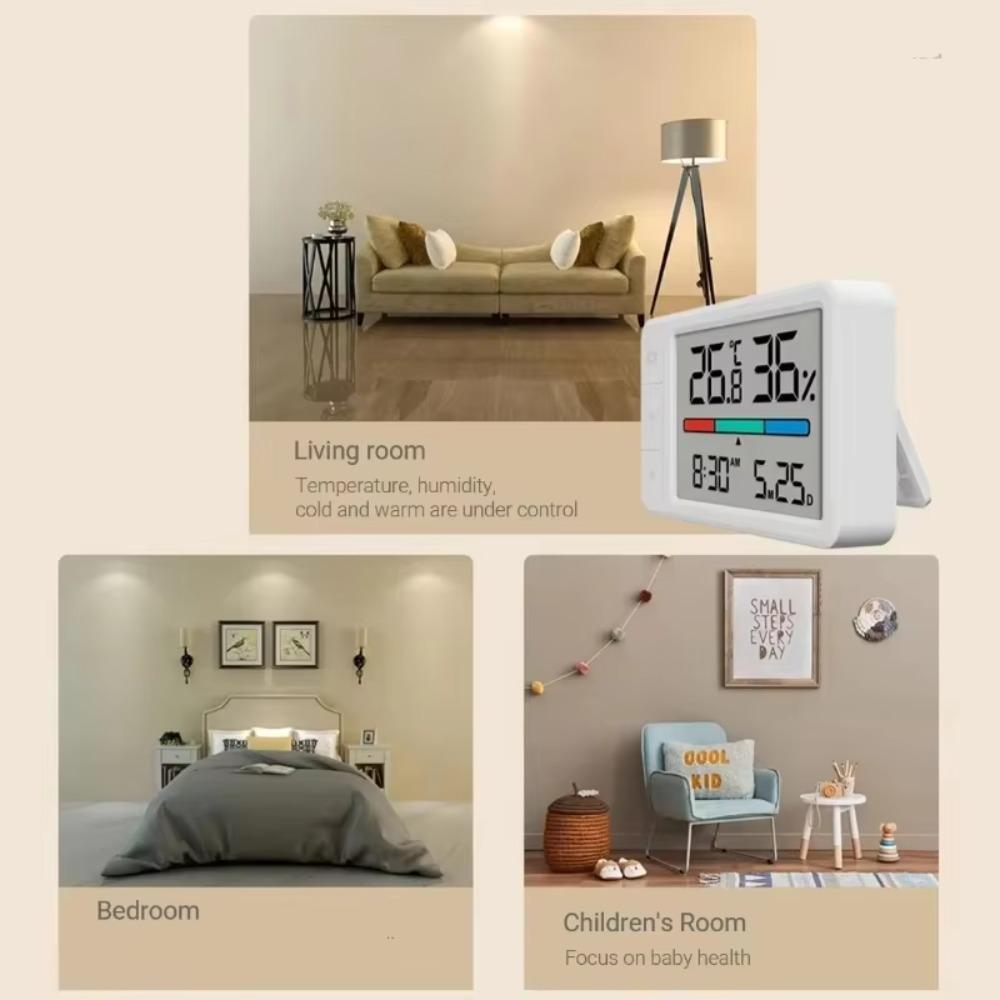 Large Screen Thermohygrometer Intelligent Temperature Sensor Multifunctional Thermometer  Garden
