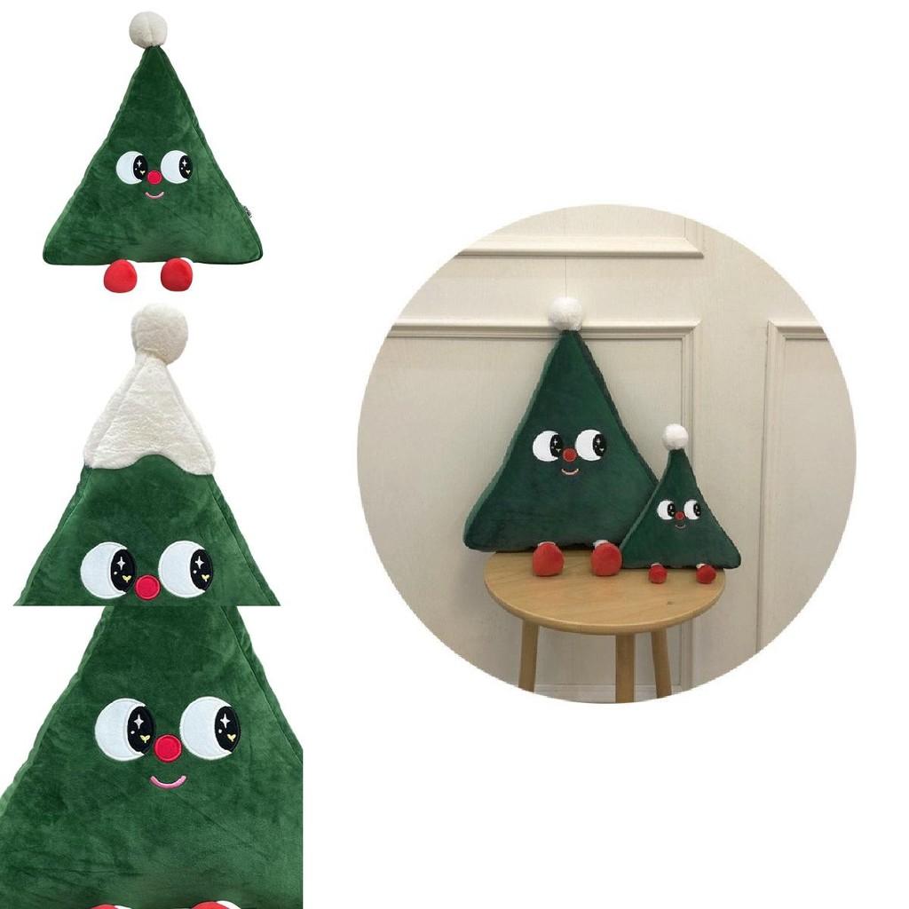 Plush Christmas Tree Ornament Cushion With Snowtop Design For Festive Decor And Gift Giving