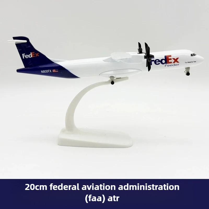 Airplane Models 1/400 Scale 20cm Air FEDEX Airways ATR Model Planes Diecast Metal Toys Aviation W Wheels Landing Gears