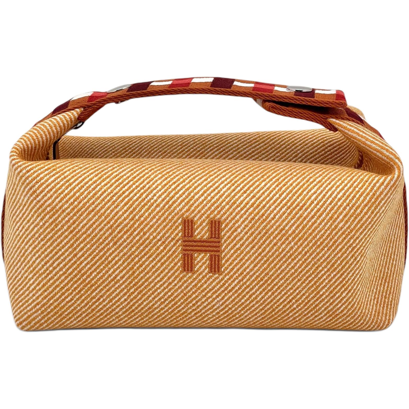 

Hermes Bride-A-Brac Metallic Palladium Coated Canvas Toiletry Bag Large Unisex toiletry bag Orange H103803M02 Orange