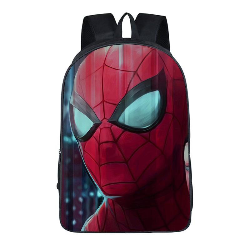 Spider-Man Backpack Elementary And Secondary School School Bag Large Capacity Cartoon Anime Boys Backpack Superman Spider-Man