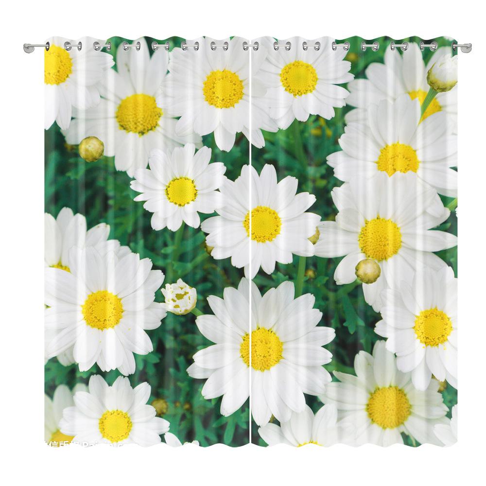 Daisy Curtain Cloth Bedroom Living Room Balcony Blackout Curtain Office Hotel Insulation Curtain