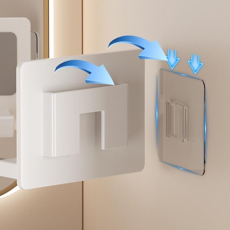 Adjustable Designs Wall Mounted Hair Dryer Storage Rack Craft from Sturdy Aluminum Alloy for Convenient Storage