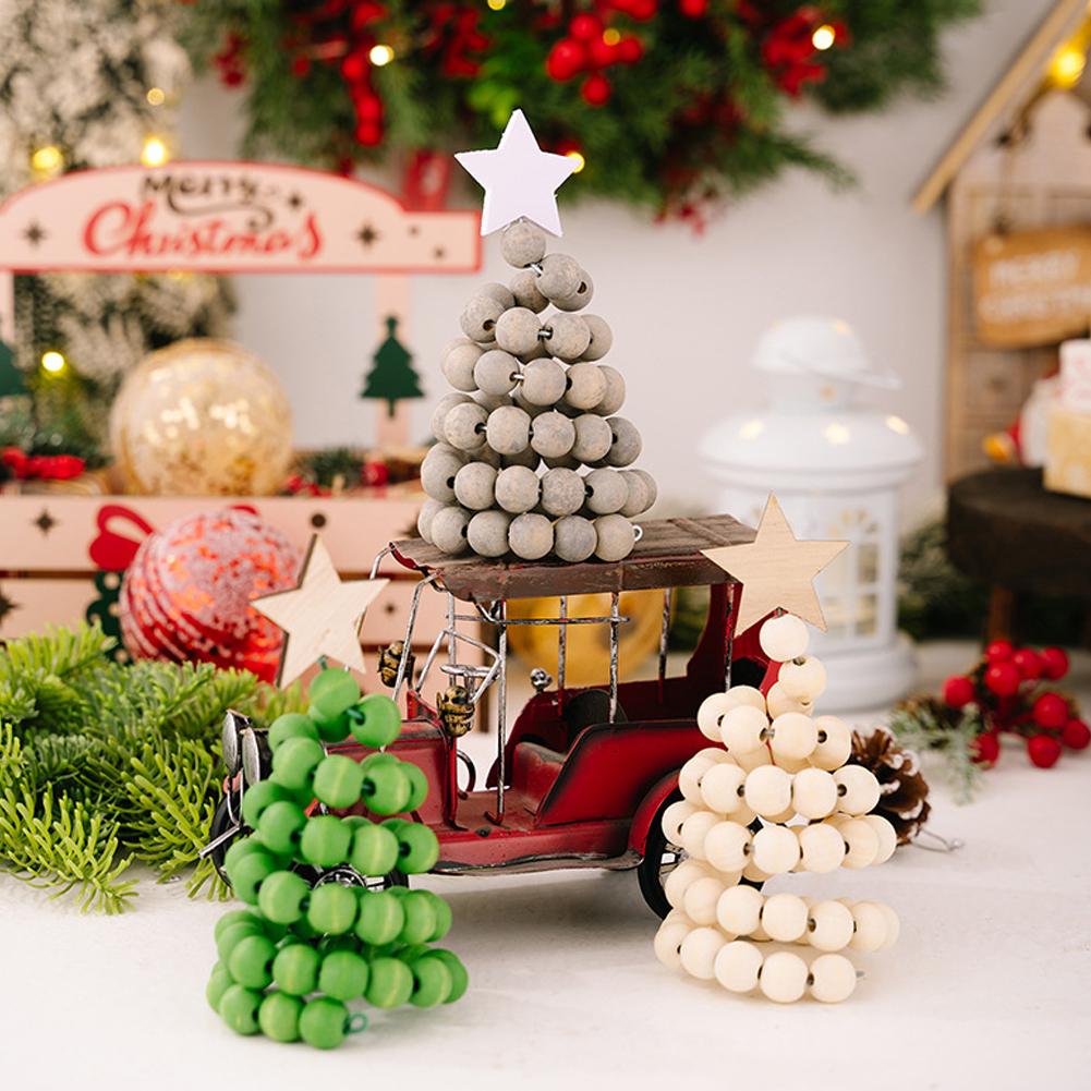 1PC New Christmas Decoration Creative Nordic Style Wooden Christmas Tree Desktop Ornament