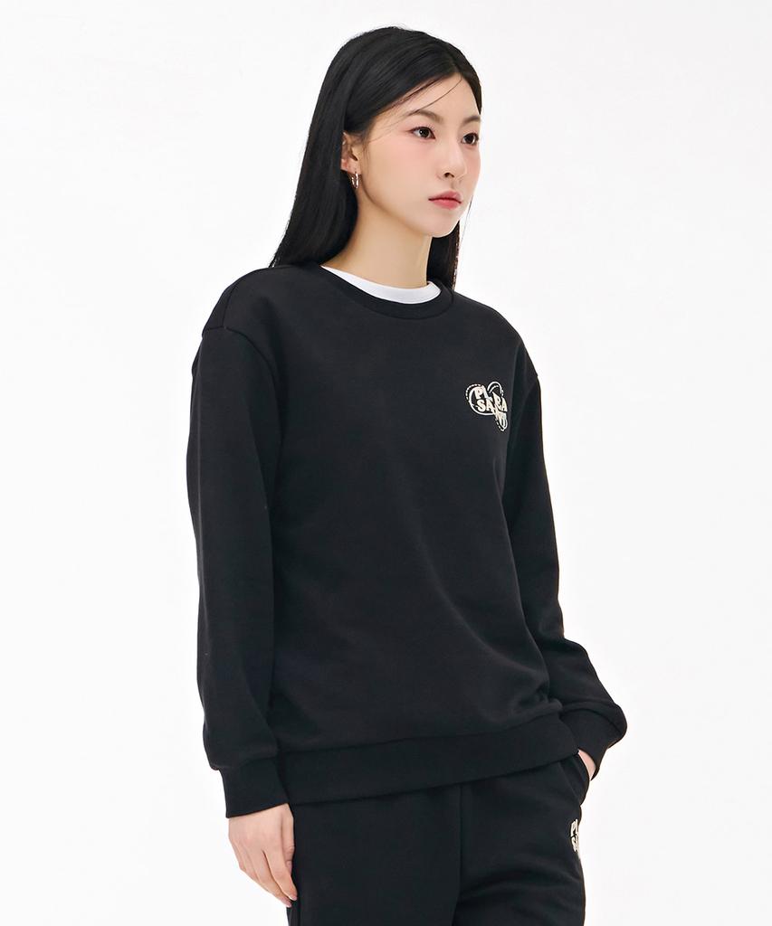 CHASECULT Women'S Embroidered Point Sweatshirt - Black