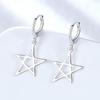 Elegant Silver Star Tassel Earrings for Women - Fashionable and Unique Hollow Design