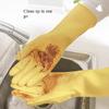 1pair Latex Dishwashing Gloves Women's Waterproof Household Kitchen Washing Bowl Washing Clothes Vegetable Cleaning Household