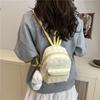 Schoolbag1011 New Casual Schoolbag To Work Commuter Backpack Large Capacity Plaid Letter Backpack Women's High Sense Niche
