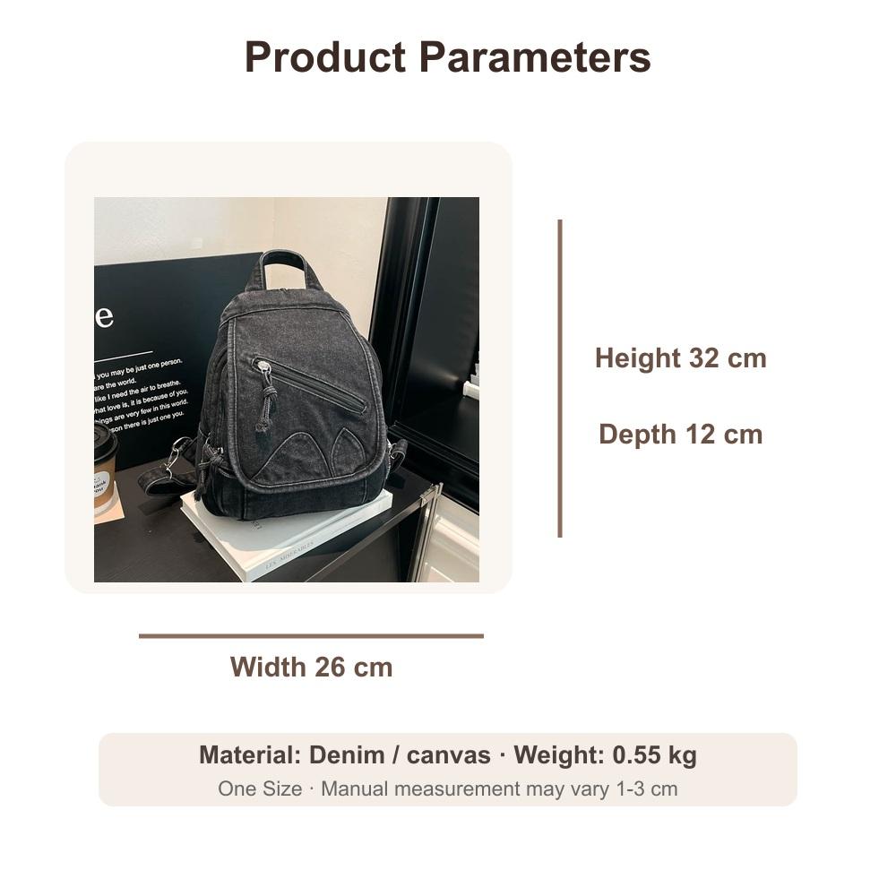 Women's Denim Mini Backpack Casual Travel Shoulder Bag