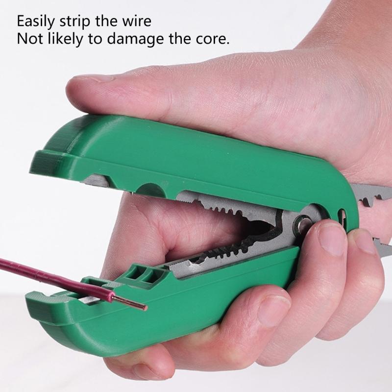 Heavy Duty Multi Purpose Wire Stripping Tool With Safety Lock Sturdy Alloy Steel Blade For Electrical Repair And Crimping