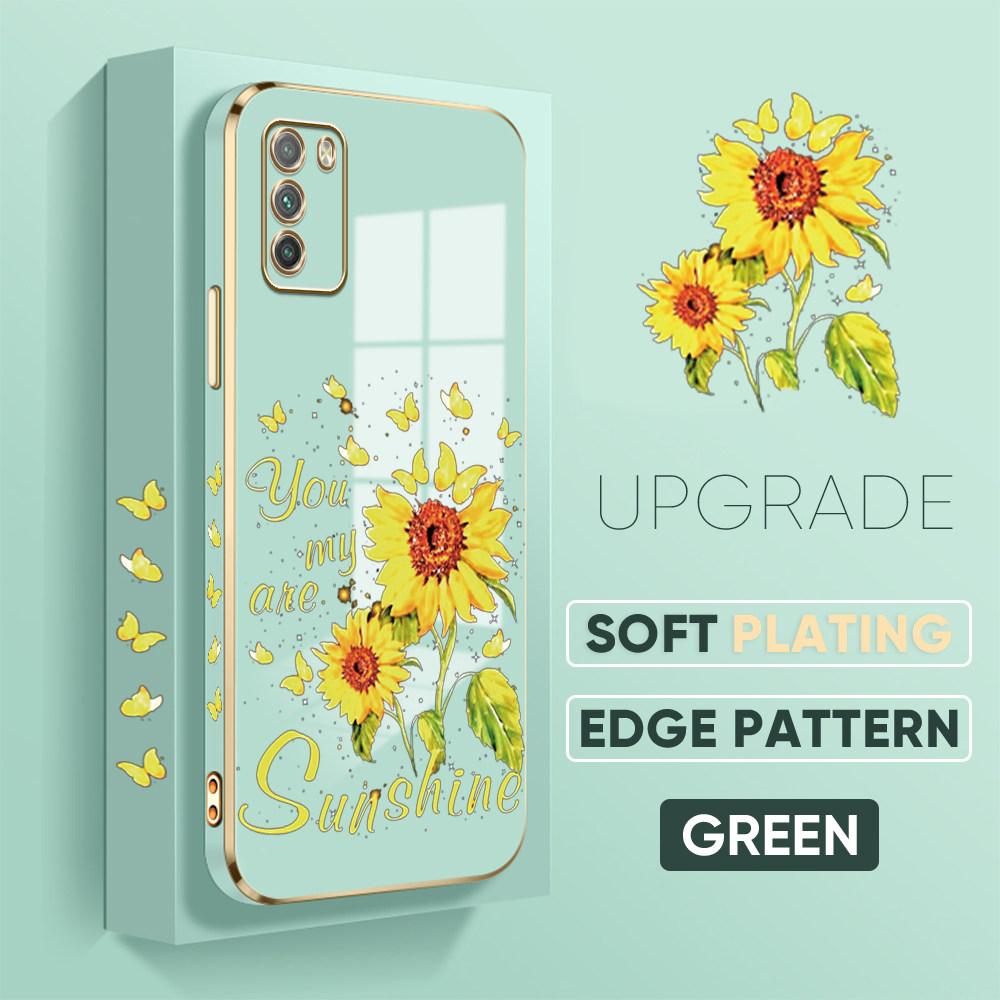 Colorful Printing Patterns Square Edge Pattern Casing Plated Phone Shell Luxury Plating Soft Phone Case for Huawei Honor Xiaomi Redmi