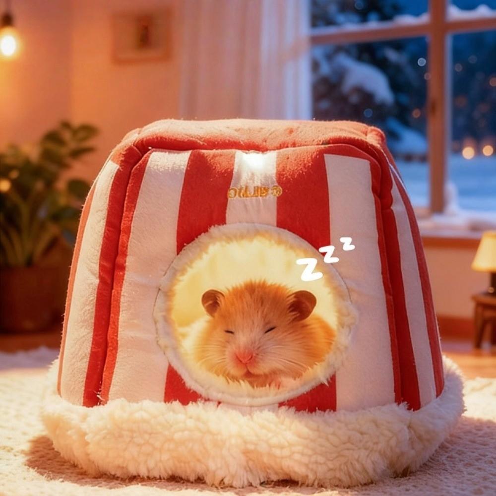 Cute Hamster Cotton House Soft Rat Sleepping Bed French Fries Hamster Nest  Winter