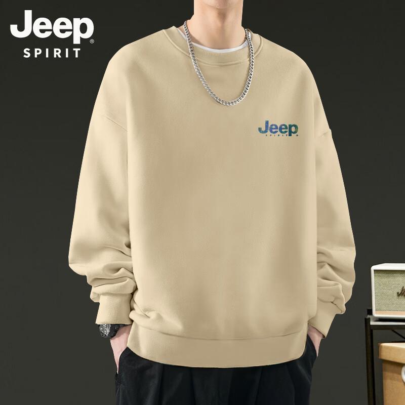 JEEP SPIRIT Men s Round Neck Long Sleeve Sweatshirt 3XL