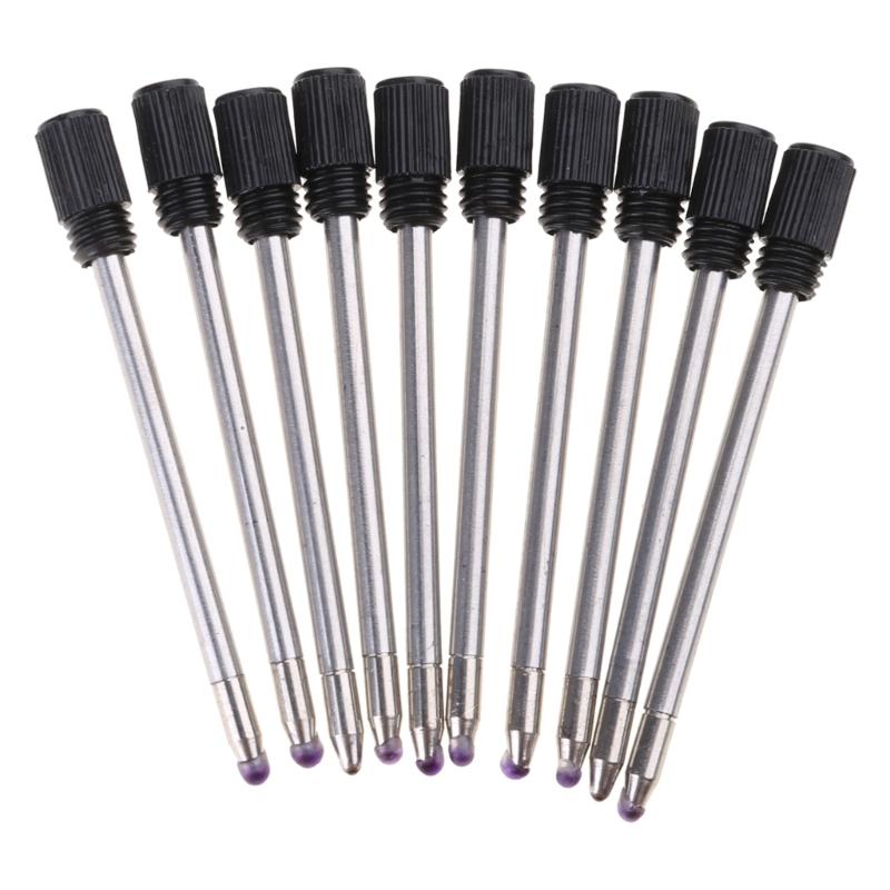 10 Stück austauschbare Kugelschreiberminen, Kugelschreiber-Metallminen Metallmine für Drehkugelschreiber, 1,0 mm Spitze