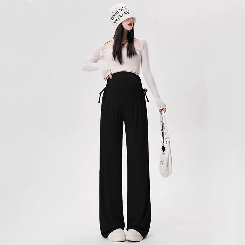 

2026 Spring-Summer Maternity Wide-Leg Drawstring Pants - Comfortable and Belly-Friendly Large [110-135 lbs]