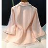 Chinesische Tang-Jacke im Retro-Stil mit Bluse im Blumenstickerei-Stil