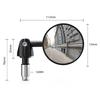 Handlebar Side Mirror Adjustable Round Mirror Universal Motorcycle Rearview Mirror