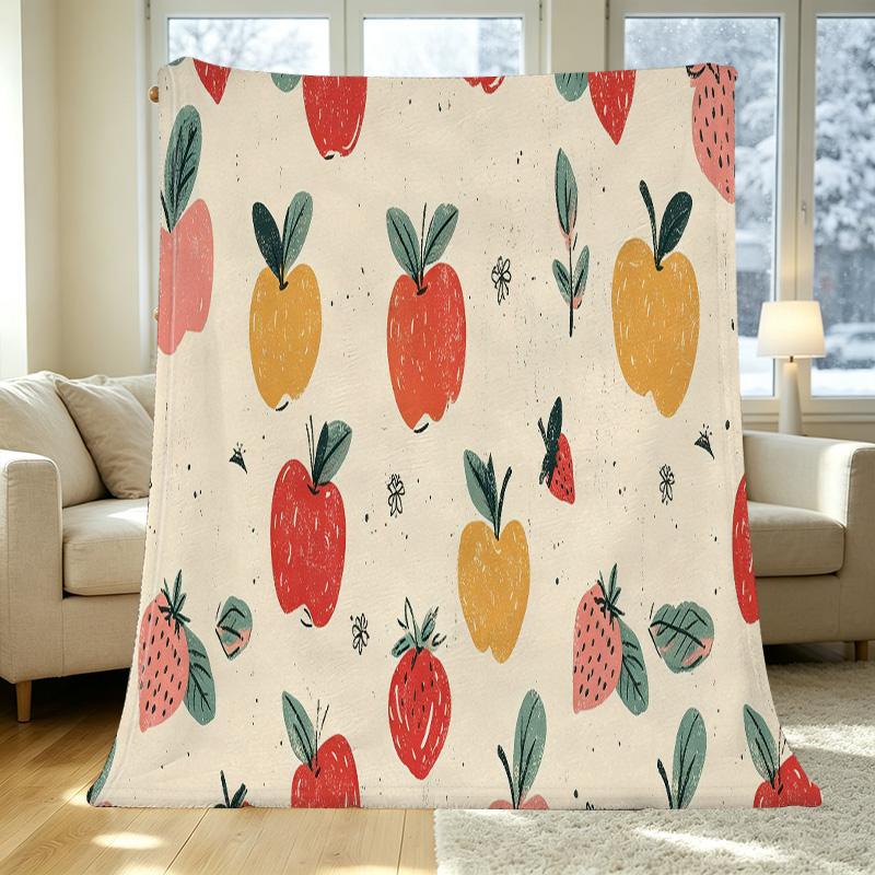 Soft High-Pile Flannel Fleece Blanket: Skin-Friendly, Warm, Cozy for Home, Car, Halloween & Christmas Decor Essential