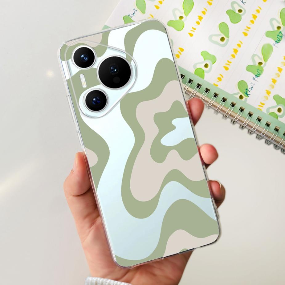 For Huawei Pura 70 Pro Plus Case Stylish Painted Cover Clear Silicone Phone Cases For Huawei Pura 70 Pro Pura70 Pro+ Soft Fundas