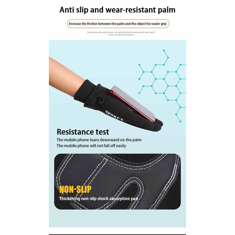 Men Winter Fleece Lined Gloves Waterproof Non-slip Warm Touch Screen Gloves For Outdoor Sports