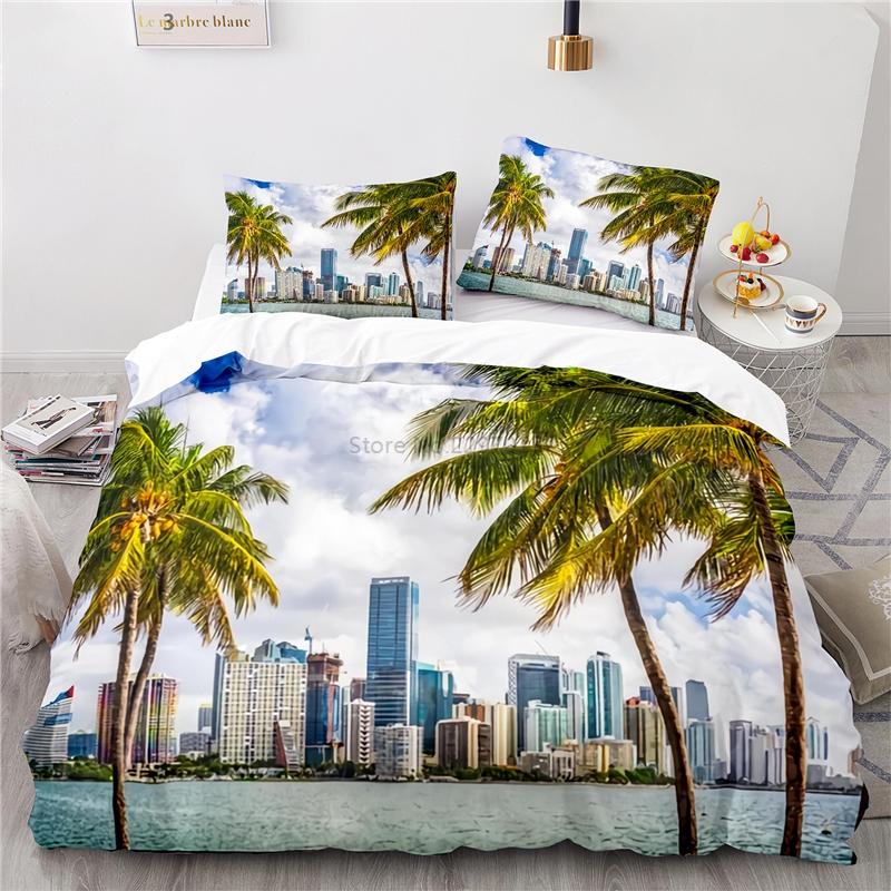 Statue of Liberty American City 3D Bedding Set Scenery Duvet Cover Set with Pillowcase Home Textile Twin Full Queen King Size