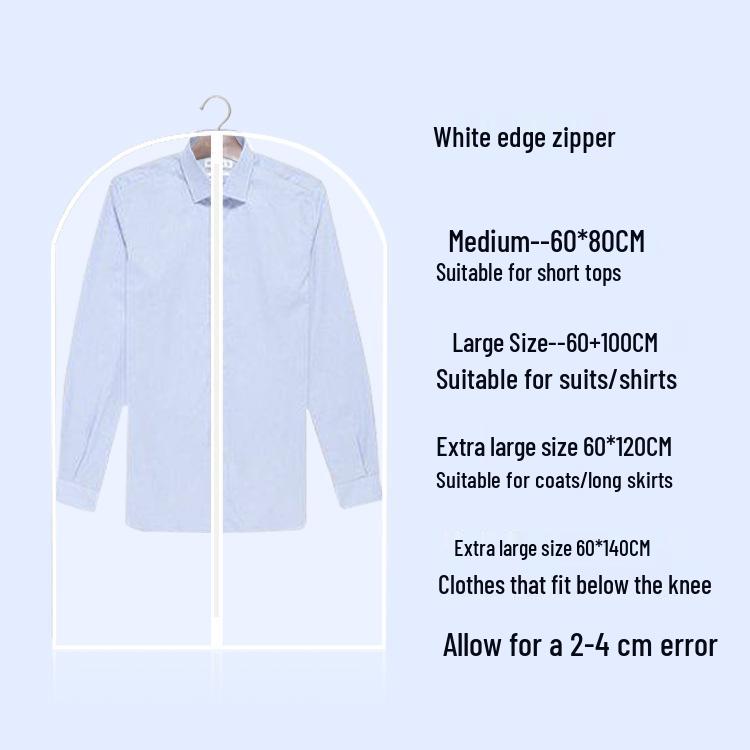 Transparent Thickened Dustproof Clothing Cover for Suits and Coats