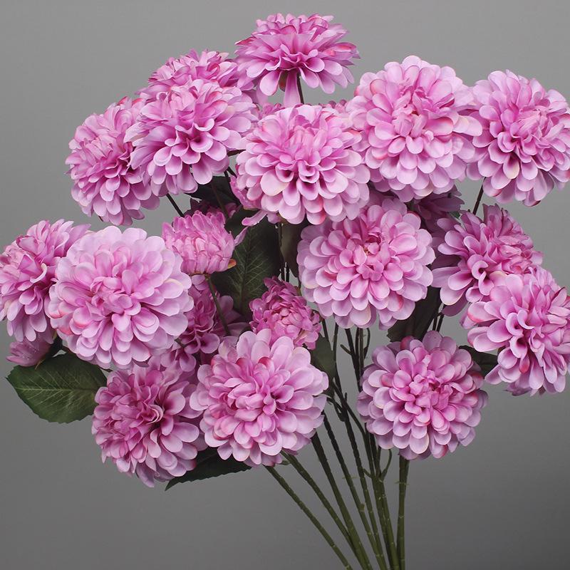 10-Piece Purple Floral Artificial Flower Set for Wedding and Aisle Decor