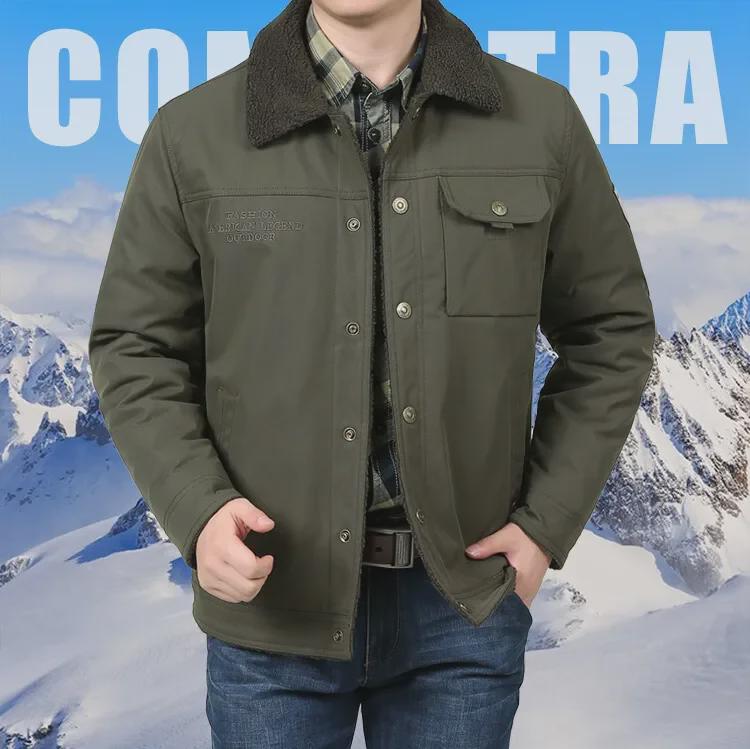 Men's Winter Thickened Casual Jacket for Middle-aged & Elderly