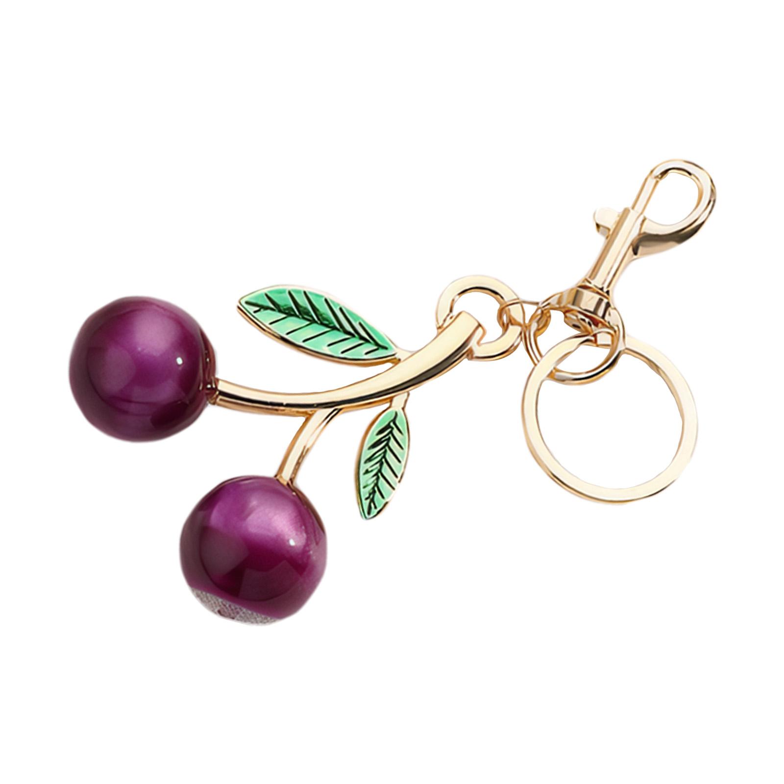 

Блестящий 3D брелок-подвеска в виде вишни, модный аксессуар в форме фрукта, портативное украшение для сумки для женщин