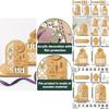Exquisite Arabic Eid Countdown Wooden Decoration For Middle Eastern Moon Festival